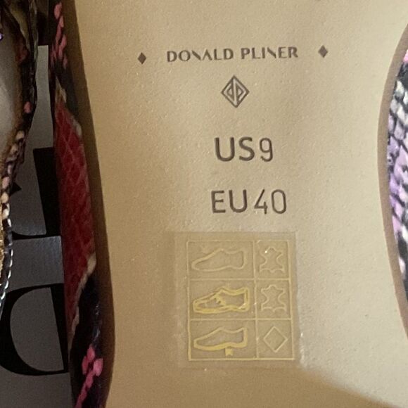 NWT Donald PLINER Metallic mini viper Lavender Leather Loafers new with box… - Picture 3 of 16